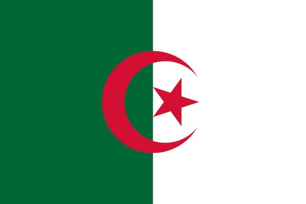 Vecteur drapeau de l'algérie