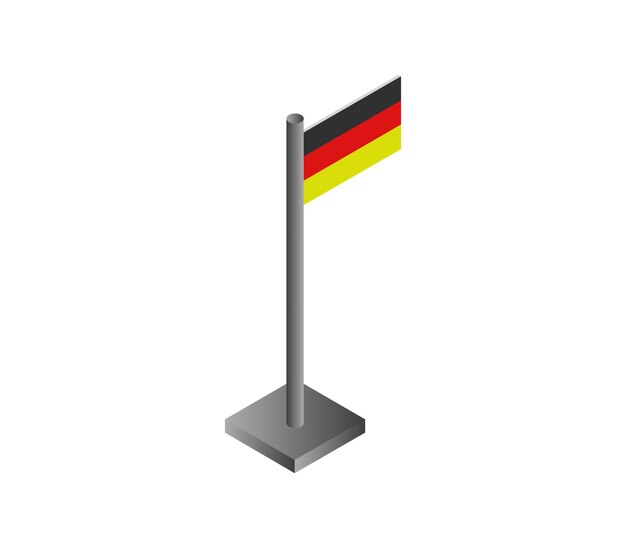 Drapeau De L'allemagne Isométrique