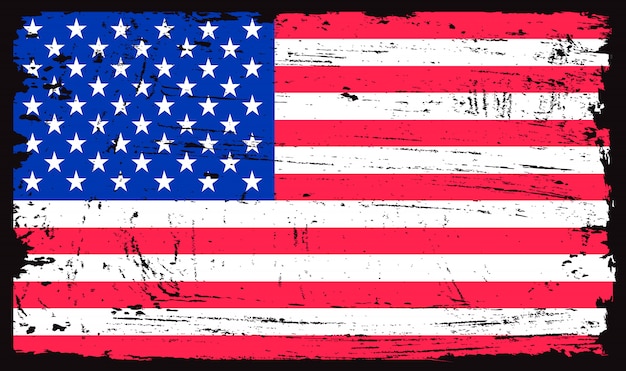 Drapeau américain grunge