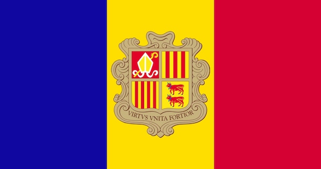 Drapeau D'andorre En Vecteur