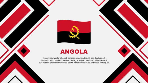 Vecteur drapeau de l'angola abstrait modèle de conception d'arrière-plan journée de l'indépendance de l'angola bannière papier peint illustration vectorielle drapeau de l'angola