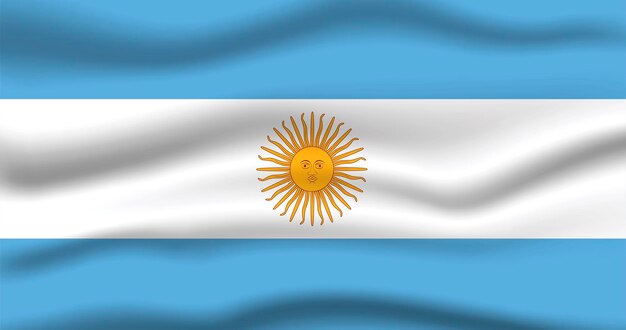 Vecteur drapeau argentin 3d vecteur png