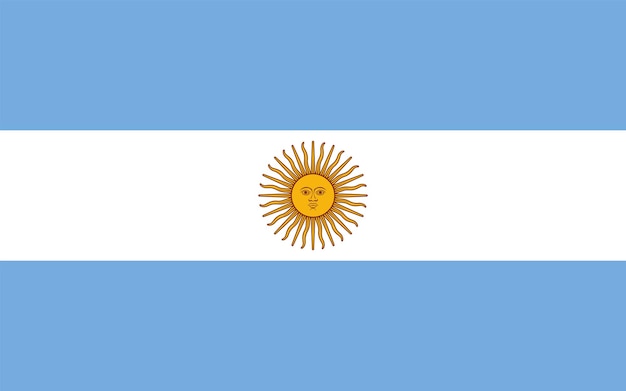 Vecteur drapeau de l'argentine couleurs officielles et vecteur de proportion