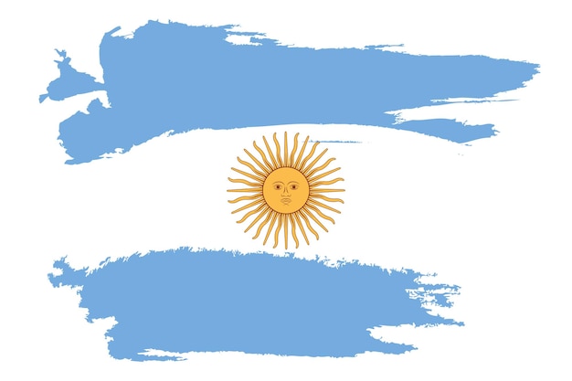 Drapeau de l'Argentine fond de coup de pinceau