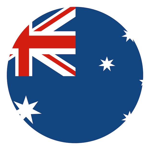 Drapeau de l'Australie en forme de cercle