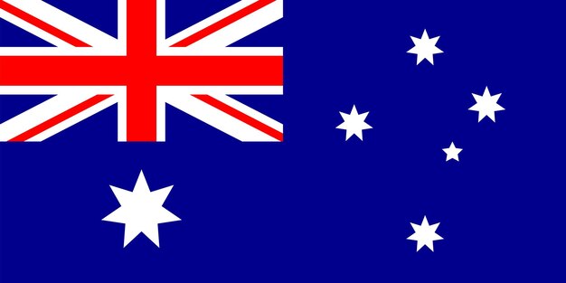 Vecteur drapeau australien, symbole officiel de l'état