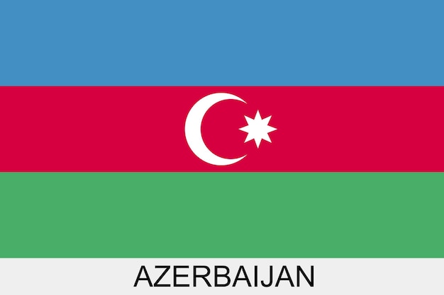 Vecteur drapeau azerbaïdjanais. drapeau de l'azerbaïdjan.