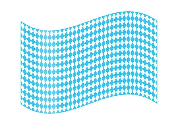 Le Drapeau De La Bavière Agité Avec Des Pastilles à Motif Sans Couture Est Le Drapeau D'oktoberfest.