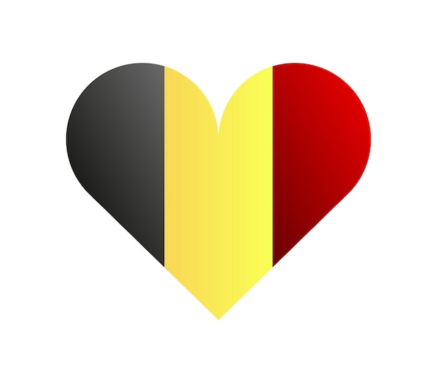 Drapeau Belgique Avec Coeur