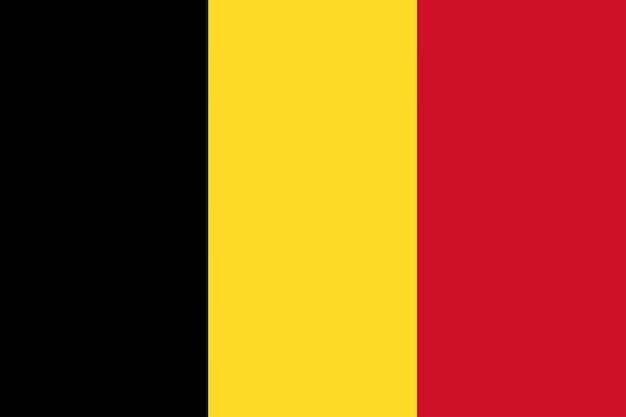 Vecteur drapeau de la belgique en forme de dessin