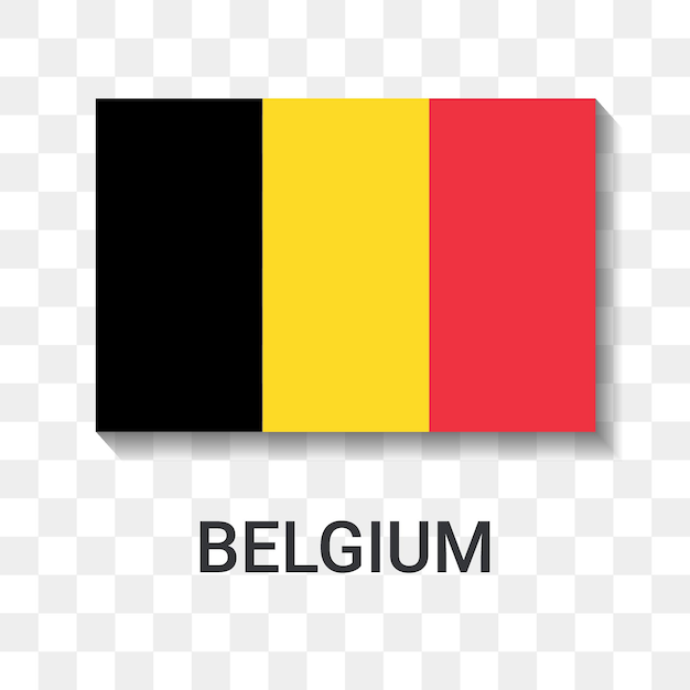 Drapeau De La Belgique Icône Illustration Vectorielle