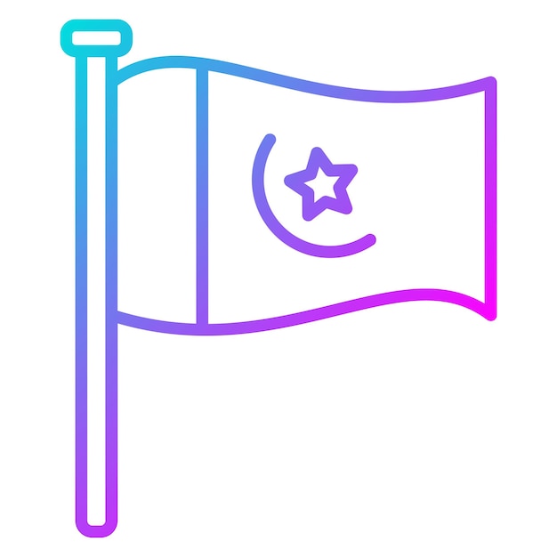 Vecteur un drapeau bleu et rose avec une étoile dessus