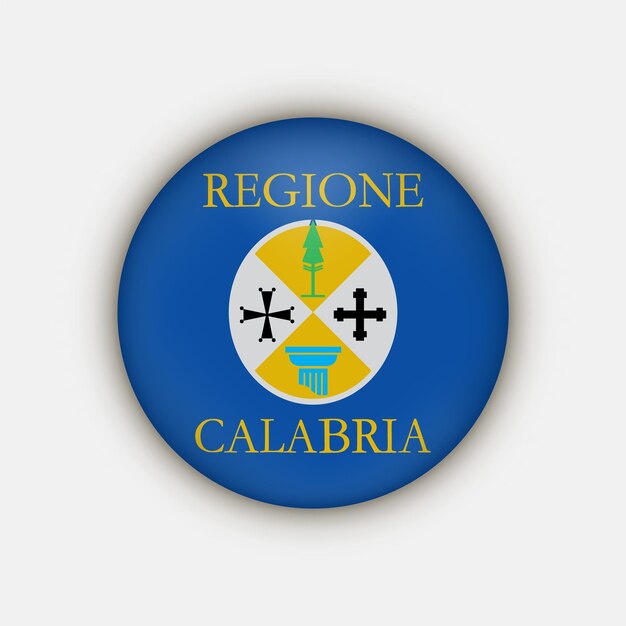 Vecteur drapeau de la calabre région d'italie illustration vectorielle