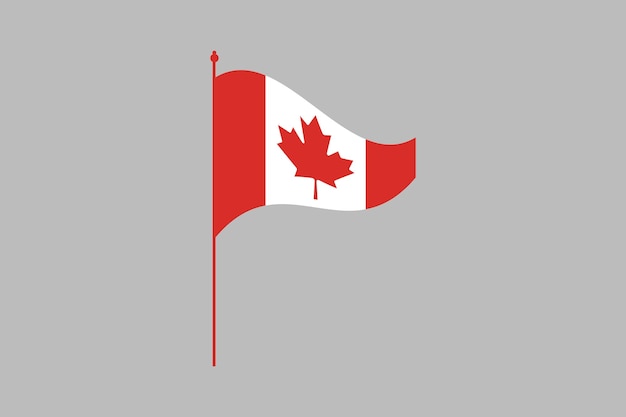 Vecteur drapeau canadien le drapeau du canada l'illustration vectorielle du drapeau national du canada