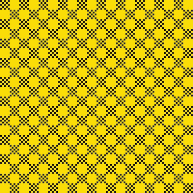 Drapeau à carreaux à motif jaune