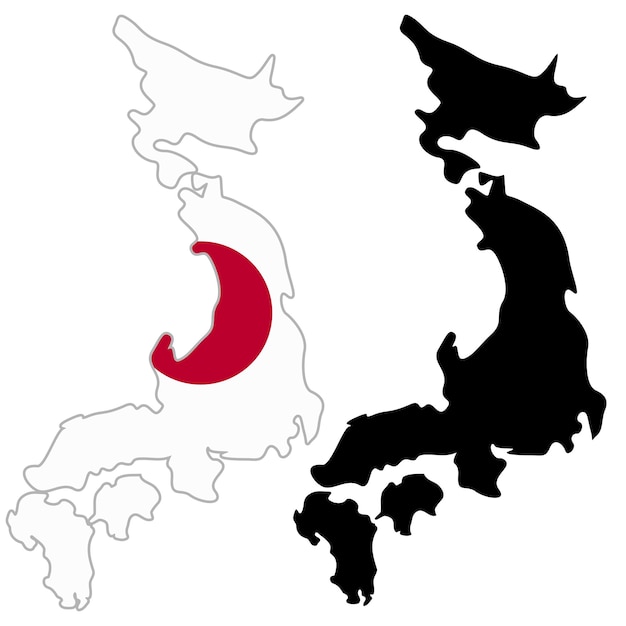 drapeau de la carte du Japon