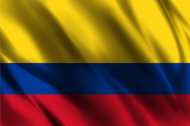 Drapeau Colombie agitant abstrait