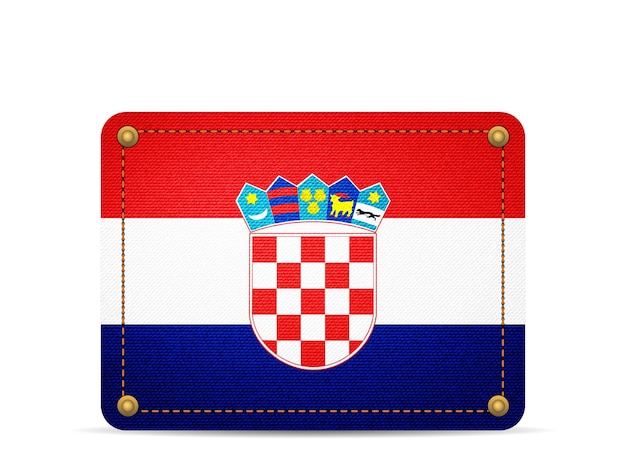 Drapeau Croatie denim