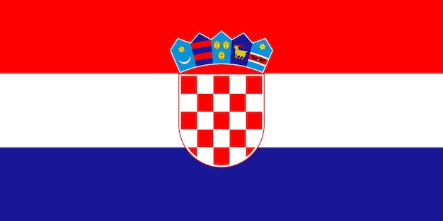 Vecteur drapeau de la croatie illustration vectorielle