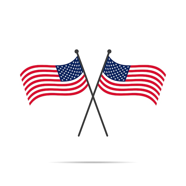 Vecteur drapeau croisé des états-unis illustration vectorielle