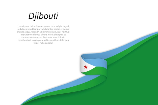 Le drapeau de Djibouti avec un arrière-plan copyspace