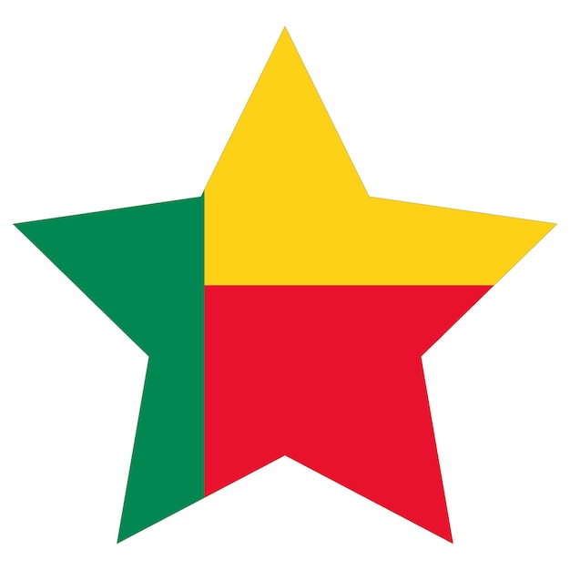 Vecteur le drapeau du bénin