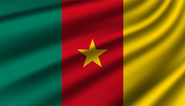 Drapeau du Cameroun modèle de fond.