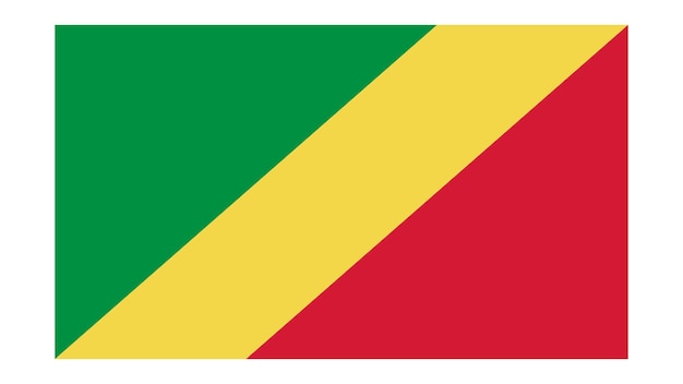 Drapeau Du Congo Avec La Couleur Originale