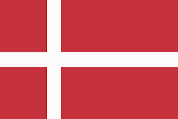 Le Drapeau Du Danemark Est Rouge Et Blanc.