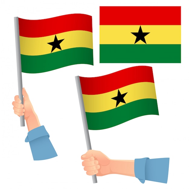 Drapeau du Ghana en jeu de main