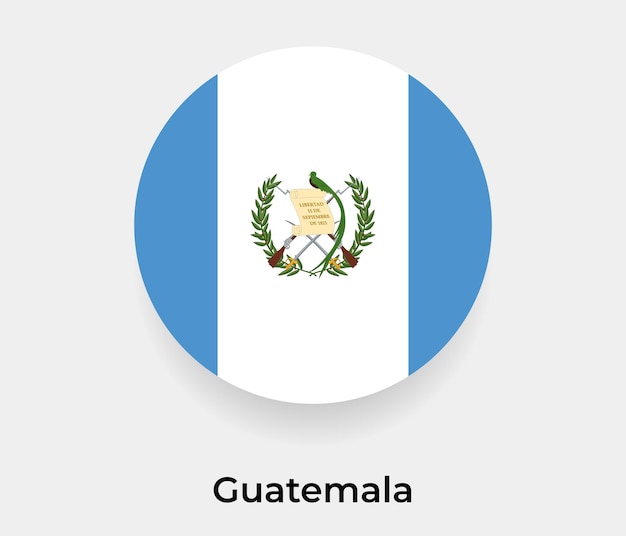 Drapeau du Guatemala bulle cercle forme ronde icône illustration vectorielle