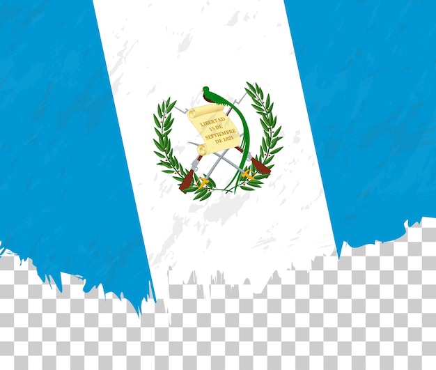Vecteur le drapeau du guatemala sur un fond transparent