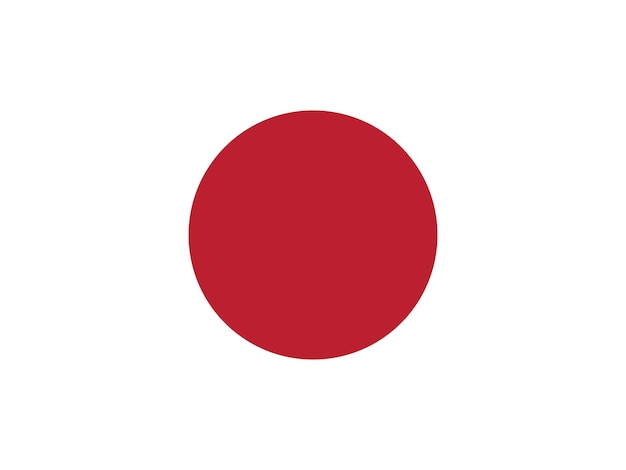 Le drapeau du Japon Icône du drapeau Couleur standard Un drapeau carré Illustration par ordinateur