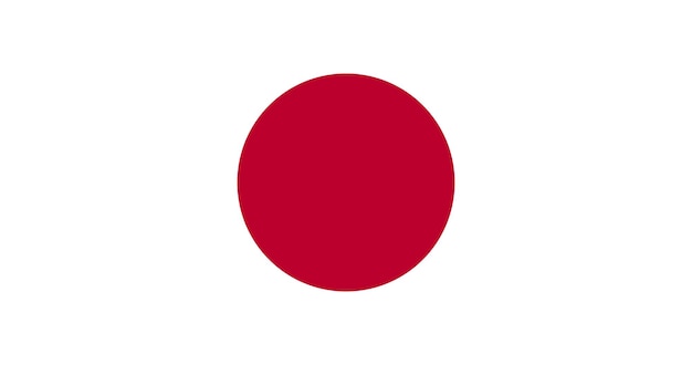 Drapeau du Japon avec illustration originale de vecteur de couleur RVB