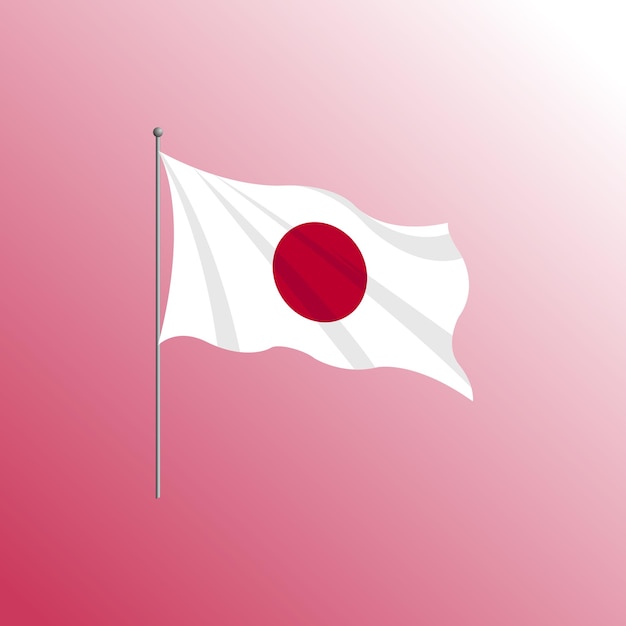 Vecteur drapeau du japon illustration vectorielle premium