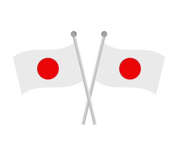 Vecteur drapeau du japon