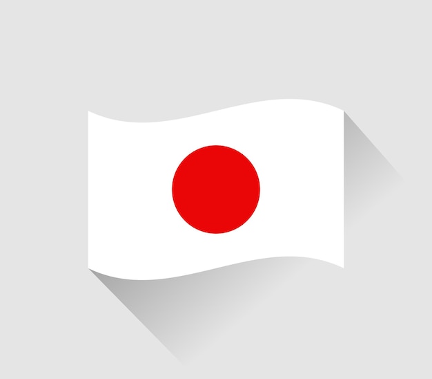 Vecteur drapeau du japon