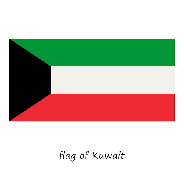 Vecteur drapeau du koweït