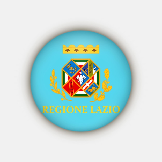 Vecteur drapeau du latium région d'italie illustration vectorielle