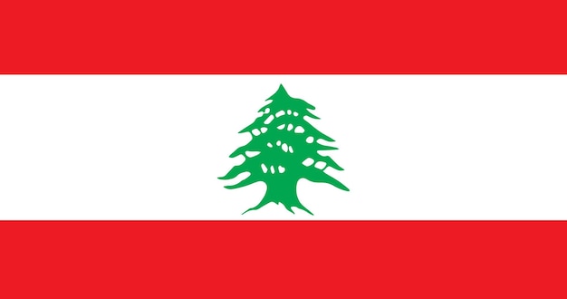 Vecteur drapeau du liban en vecteur