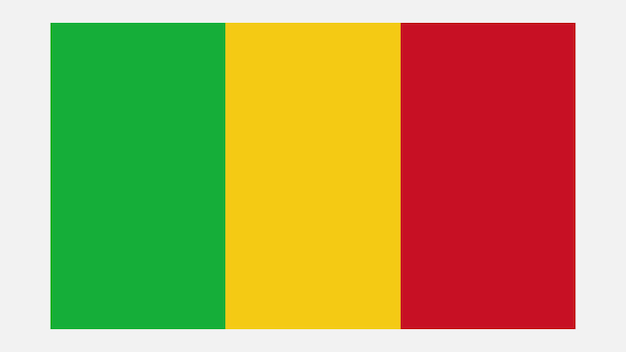 Vecteur drapeau du mali avec la couleur originale