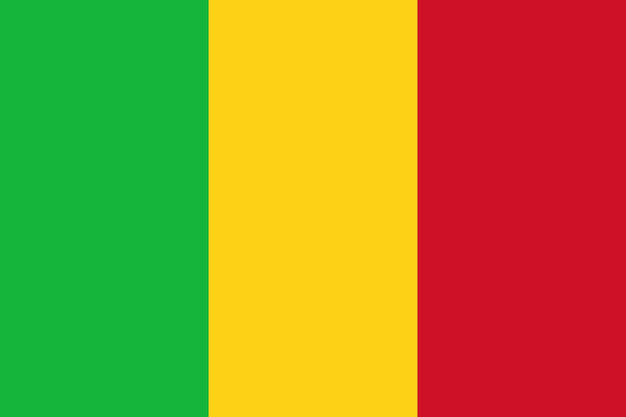 Vecteur drapeau du mali illustration vectorielle