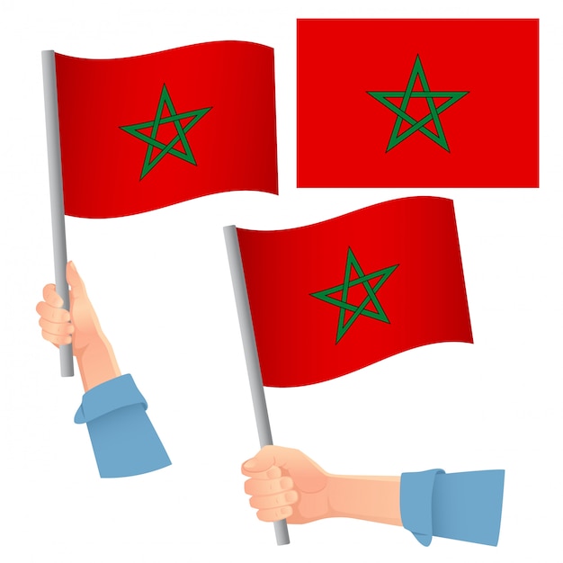 Drapeau Du Maroc En Jeu De Main