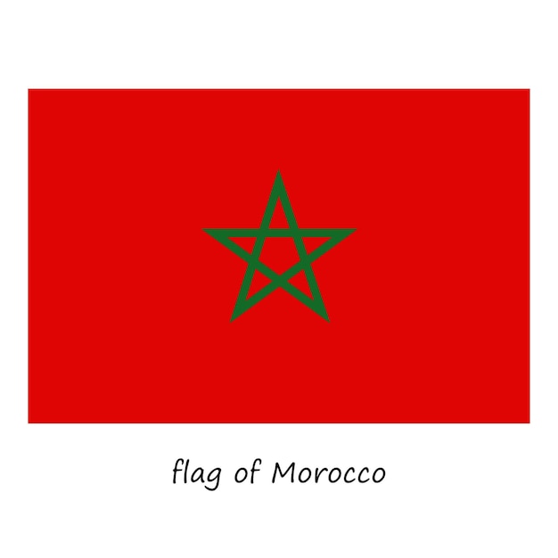 Vecteur drapeau du maroc