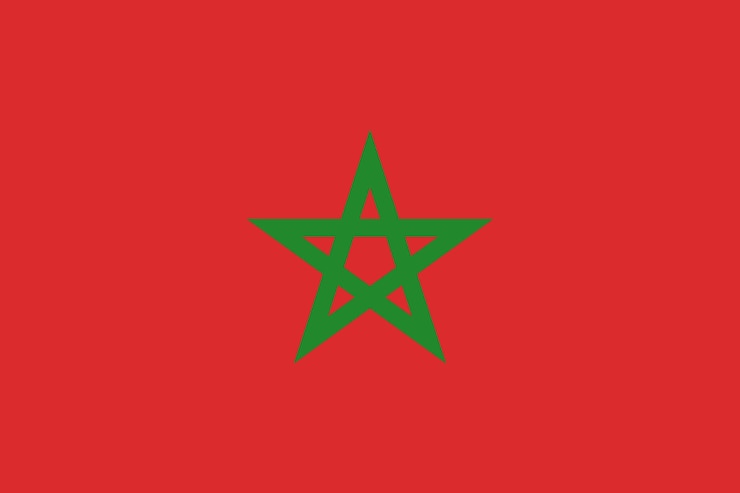 Vecteur drapeau du maroc