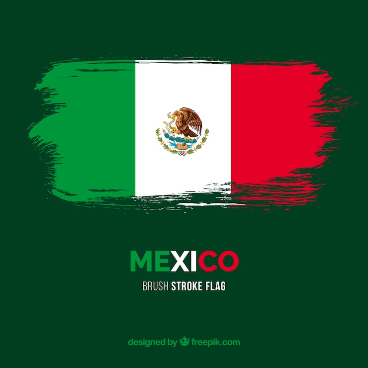 Vecteur drapeau du mexique
