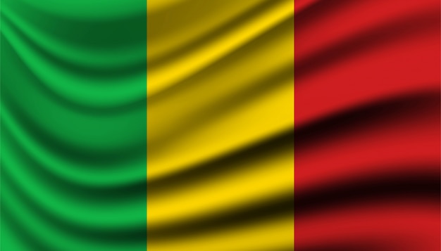 Drapeau de pays rond du Mali. : image vectorielle de stock (libre de  droits) 2102587015