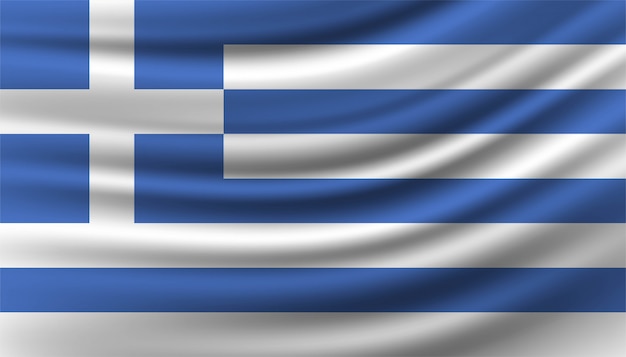 Drapeau Du Modèle De Fond De La Grèce.