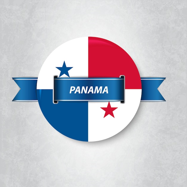 Drapeau Du Panama Dans Un Cercle