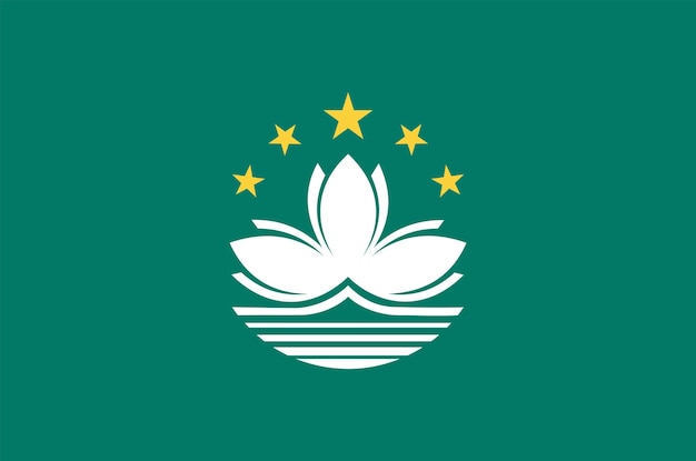 Vecteur drapeau du pays asiatique de macao